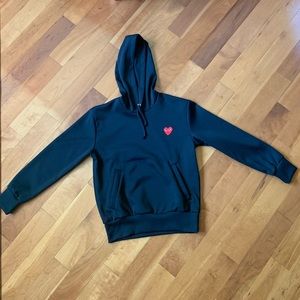 PLAY Comme des Garçons Black Hoodie in Men’s Small